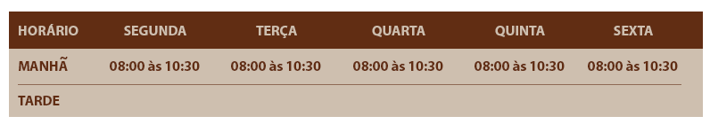 horários